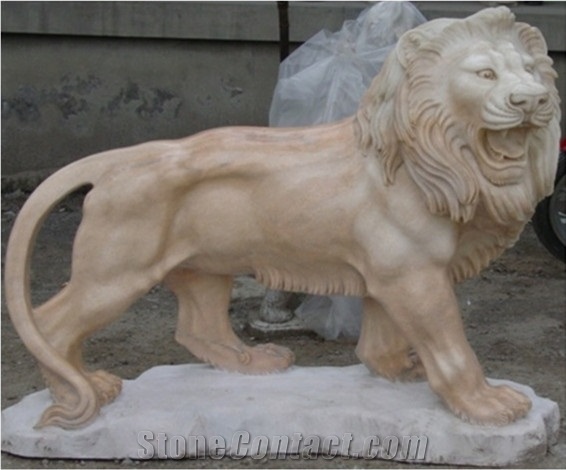 Chinese Style Marble & Granite Standing Sitting Lion Animal Sculpture Carving Stone for Exterior Landscape Garden Decoration