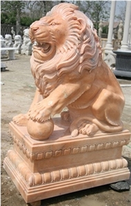 Chinese Style Marble & Granite Standing Sitting Lion Animal Sculpture Carving Stone for Exterior Landscape Garden Decoration