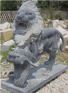 Chinese Style Marble & Granite Standing Sitting Lion Animal Sculpture Carving Stone for Exterior Landscape Garden Decoration