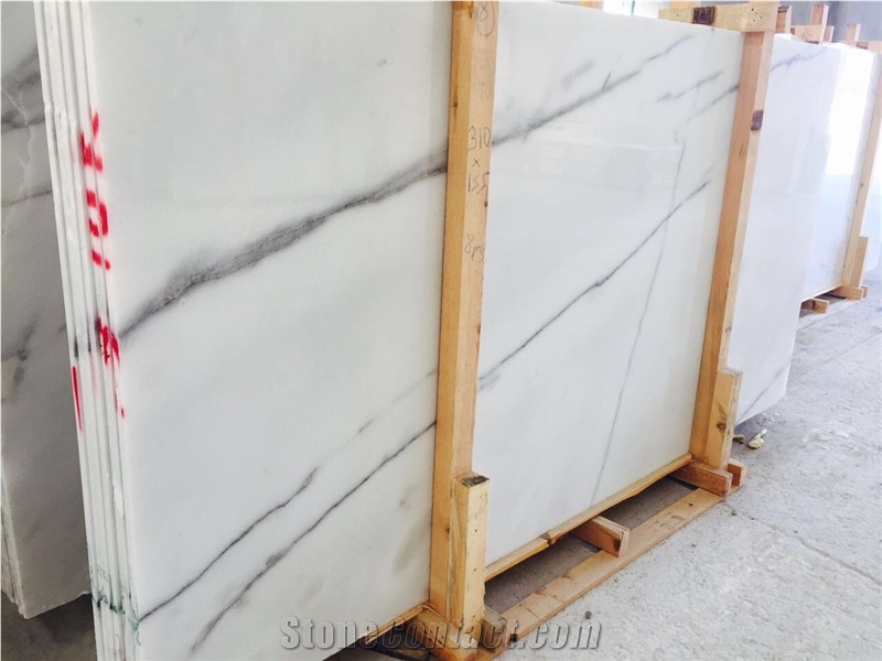 European Mugla Crystal Imperial White Grey Turkey Marble Slab & Tile with Polish Hone Antique Surface for Flooring Covering Wall Cladding Countertop Step Mosaic Pool Capping for for Indoor & Outdoor