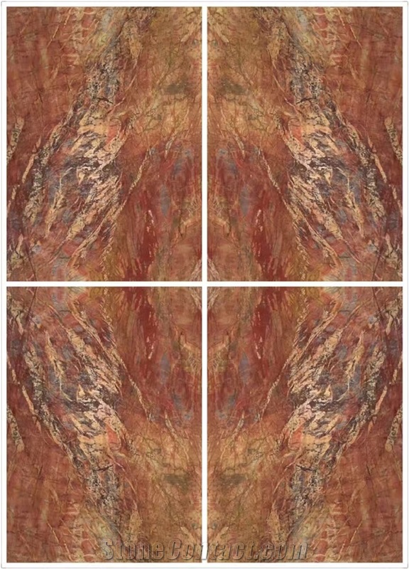 Quarry Direct Supply Rosso Damasco Luxury Italian Red Marble Slab & Tile with Polish Hone Antique Surface for Flooring Covering Wall Cladding Countertop Bathroom Vanity Step Mosaic for Indoor