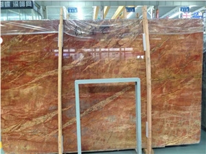 Quarry Direct Supply Rosso Damasco Luxury Italian Red Marble Slab & Tile with Polish Hone Antique Surface for Flooring Covering Wall Cladding Countertop Bathroom Vanity Step Mosaic for Indoor