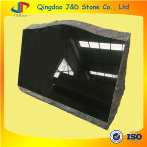 Black Granite Slanted Markers Monument