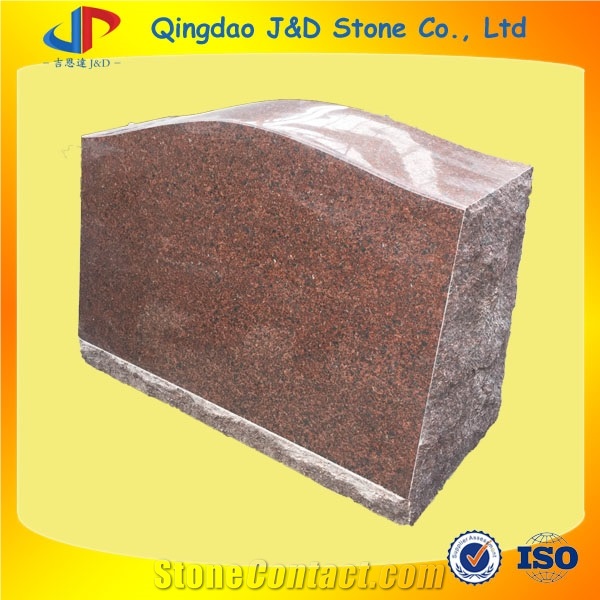 Red Granite Slanted Markers, Red Slant Monuments