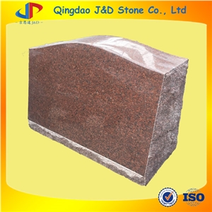 Red Granite Slanted Markers, Red Slant Monuments