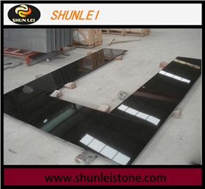China Absolutely Black Granite Polished Natural Stone Kitchen Countertops,Kitchen Bar Top,Bench Tops, Kitchen Worktops, Manufacturer,Quarry Owner