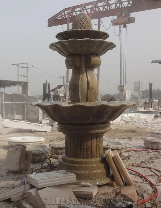 China Made Golden Grain Large Style Garden Water Fountain
