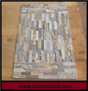 Mini Panel Light Yellow Cultured Stone, Beige Slate Cultured Stone Type: Slate