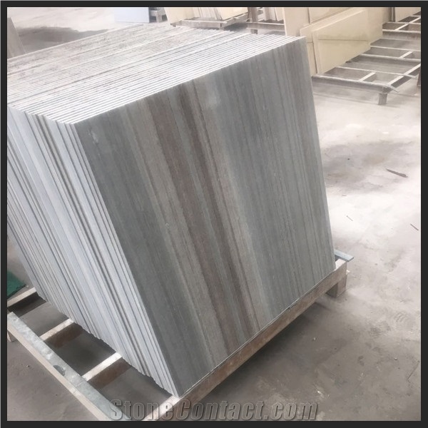 Own Factory White Wooden a Grade Honed Marble Slabs,Wooden Marble, White Wood Grain Marble, Wooden Vein White Marble Honed Slabs, Flooring Tiles