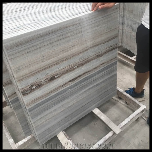 Own Factory White Wooden a Grade Honed Marble Slabs,Wooden Marble, White Wood Grain Marble, Wooden Vein White Marble Honed Slabs, Flooring Tiles