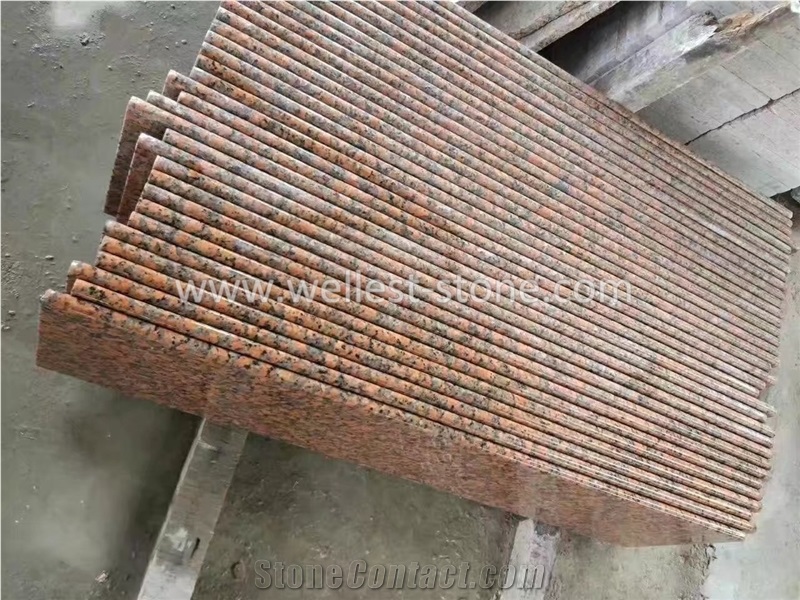 China Maple Red G562 Granite Staircase, Granite Stair Treads and Risers
