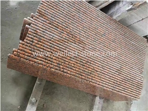China Maple Red G562 Granite Staircase, Granite Stair Treads and Risers