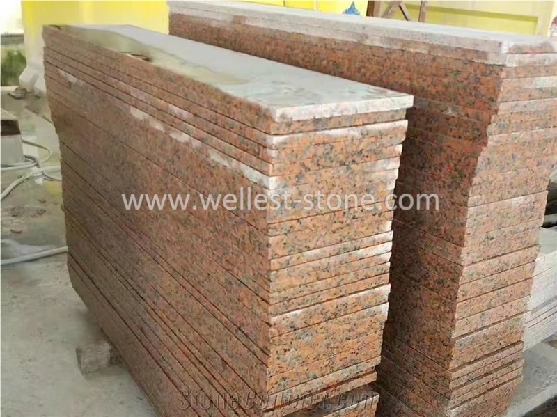 China Maple Red G562 Granite Staircase, Granite Stair Treads and Risers