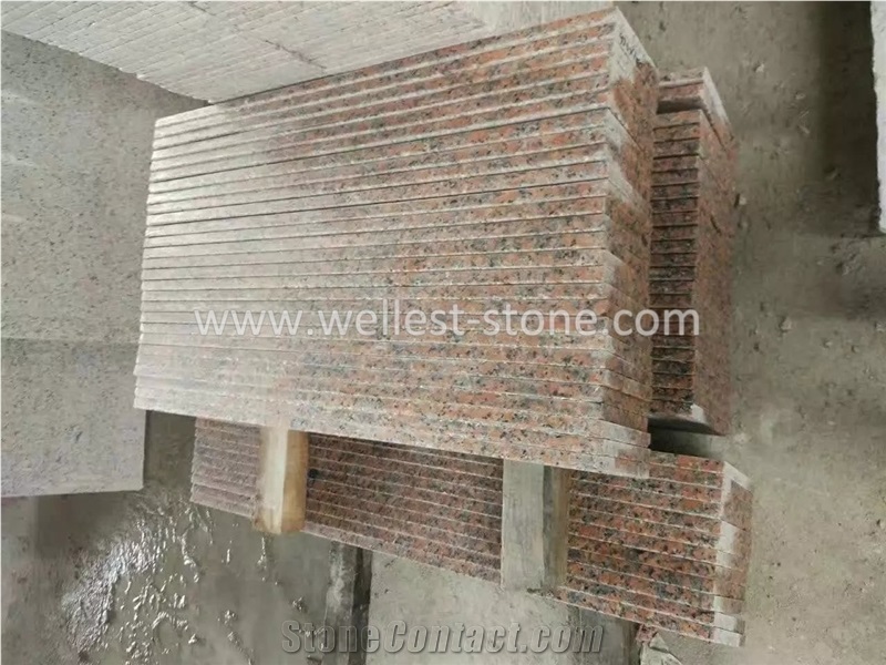 China Maple Red G562 Granite Staircase, Granite Stair Treads and Risers