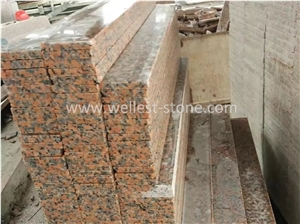 China Maple Red G562 Granite Staircase, Granite Stair Treads and Risers