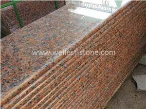 China Maple Red Polished Granite Staircase, Granite Steps, Granite Treads and Risers