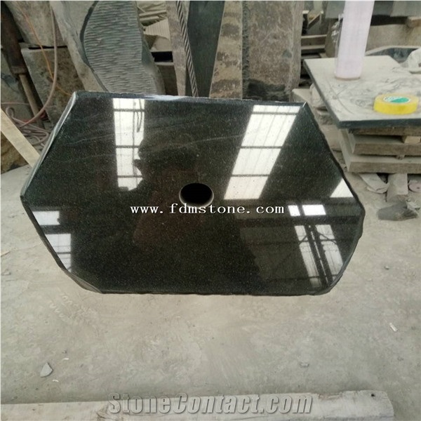 Large Size Black Natural Stone Garden Interior Water Fountain Group, Drilled Bubbling Rock Column