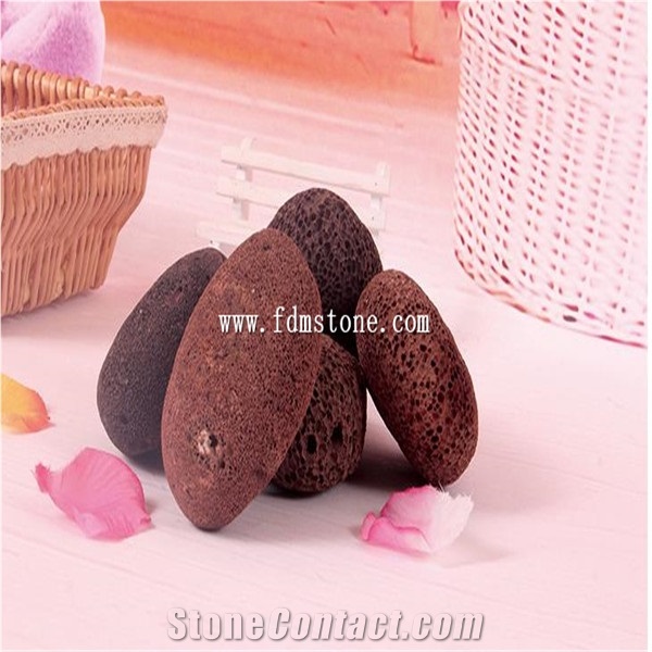 Spa Lava Stone,Oval Shape Massage Lava Stone,Volcanic Lava Pumice Foot Stone Natural Foot Scrub Exfoliate Skin Callus Care