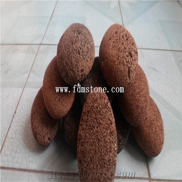 Spa Lava Stone,Oval Shape Massage Lava Stone,Volcanic Lava Pumice Foot Stone Natural Foot Scrub Exfoliate Skin Callus Care