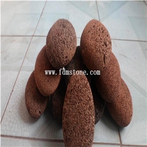 Spa Lava Stone,Oval Shape Massage Lava Stone,Volcanic Lava Pumice Foot Stone Natural Foot Scrub Exfoliate Skin Callus Care