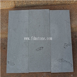 Xiamen Bluestone,Zhangpu Grey Basalt Flooring Pavers,Wall Cladding Tiles,Micro Holes Basalto Grit 200# Sawn Tiles