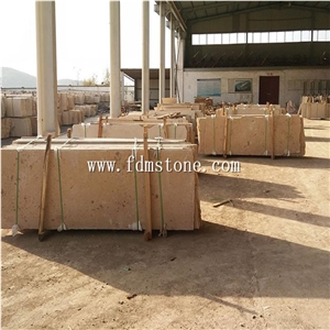 Yellow Limestone Walkway Flagstone , Beige Crazy Paver for Landscaping Garden