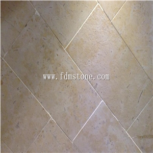 Yellow Limestone Walkway Flagstone , Beige Crazy Paver for Landscaping Garden