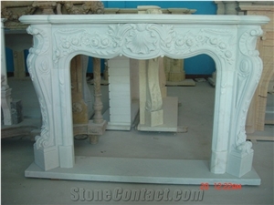 White Marble Fireplace Available Flower Hearth Surround Mantel