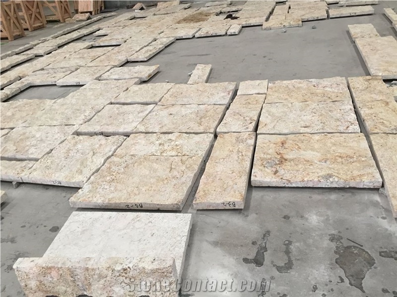 Imperial Gold Granite Natural Split Exterior Wall Cladding Tiles