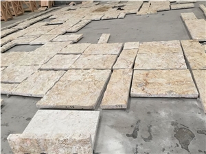 Imperial Gold Granite Natural Split Exterior Wall Cladding Tiles