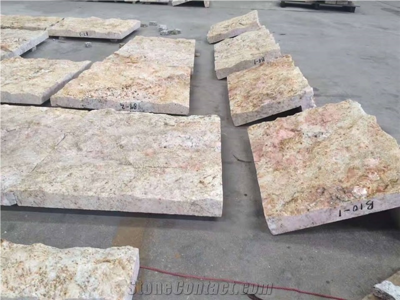 Imperial Gold Granite Natural Split Exterior Wall Cladding Tiles