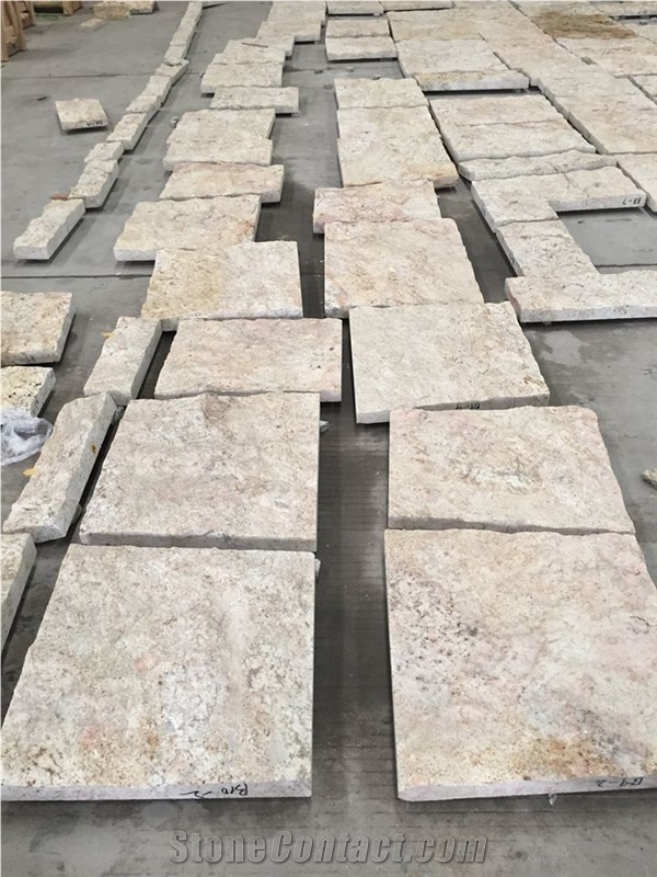 Imperial Gold Granite Natural Split Exterior Wall Cladding Tiles