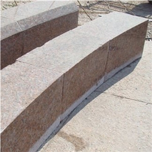 G368 Red Granite Kerbstone, 368 Pink Granite Kerbstone, 368 Red Curbstone