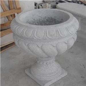 Grey Granite Garden Flower Pot