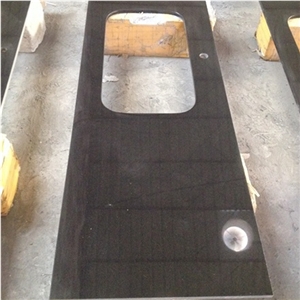 Shangxi Black Kitchen Countertops / China Black Granite , Kitchen Worktops