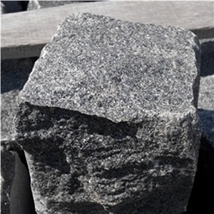 Split Black Granite Paver, G370 Black Granite Pavers/G370 Granite Cobble Stone, Dark Grey Cube Stone
