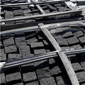 Split Black Granite Paver, G370 Black Granite Pavers/G370 Granite Cobble Stone, Dark Grey Cube Stone