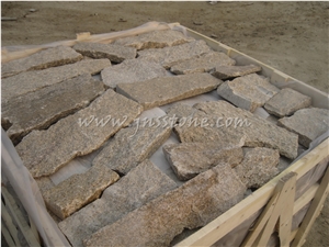 China Tiger Skin Yellow Quartzite Walling and Corners / China Yellow Quartzite Cladding / Natural Random Stone Veneer / Loose Ledgestone