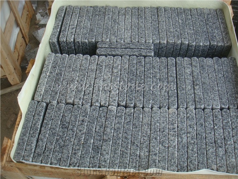 G603 Tumbled Cobblestone / China Silver Grey Granite Cobblestone / Granite Cube Stone / Sliver Granite Pavers