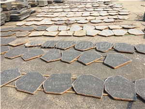 Hainan Grey Basalt Flagstone / China Grey Basalt Crazy Paving / Grey Basalt Random Pavers / Basaltina / Inca Grey / Basalto / Bazalt / Factory Owner