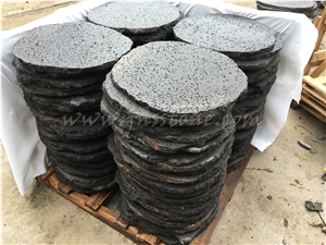 Hainan Lava Stone Tiles / Moon Surface Basalt Tiles / Basalt with Big Holes Tiles / Factory Owner