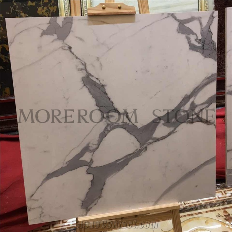 Soft Finished Calacatta White Porcelain Tile