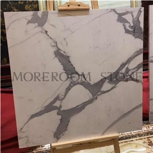 Soft Finished Calacatta White Porcelain Tile