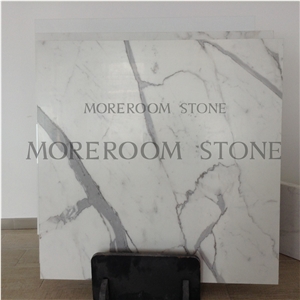 Soft Finished Calacatta White Porcelain Tile