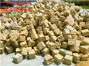 Red Cubic Granite Cube Stone & Pavers, Yellow Granite Cube Stone