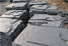 Black Slate Random Flagstones/Black Slate Irregular Flagstones/Black Slate Flagstone Pavers/Slate Random Paving Stone/Black Slate Flagstone Wall Cladding/Black Flagstone Road Paving/Landscaping Stone