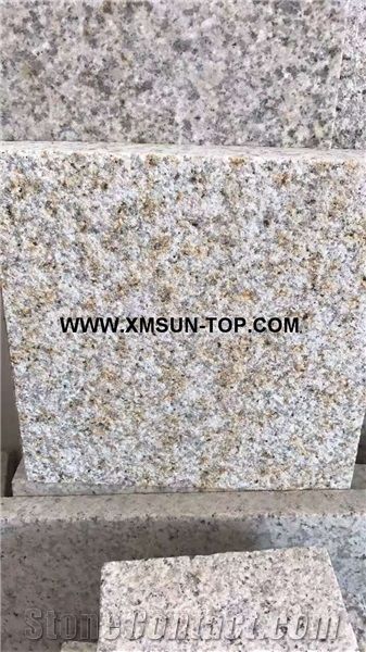 Bush-Hammered G682 Granite Cobble Stone/Yellow Rust Granite Cube Stone/Golden Yellow Granite Paving Sets/Gold Leaf China Granite Exterior Pavers/Giallo Rustic Granite Paving Stone/Stone Floor Covering