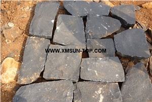 Dark Grey Slate Random Flagstones/Slate Irregular Flagstones/Grey Slate Flagstone Pavers/Slate Random Paving Stone/Grey Slate Flagstone Wall Cladding/Grey Flagstone Road Paving/Landscaping Stone