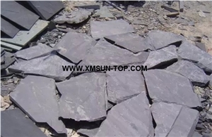 Grey Slate Random Flagstones/Grey Slate Irregular Flagstones/Grey Slate Flagstone Pavers/Slate Random Paving Stone/Grey Slate Flagstone Wall Cladding/Grey Flagstone Road Paving/Landscaping Stone