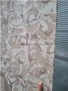 Milk Tea Quartz Stone Slabs& Tiles/Multicolor Artificial Quartz/Mixed Color Engineered Stone with Patterns/Mixed Color Manmade Stone/Quartz Stone
